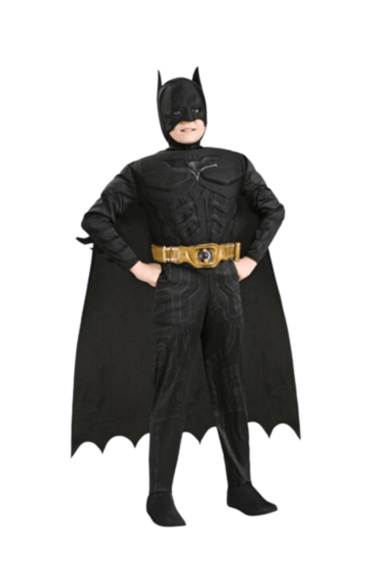Batman Dark Knight Rises Child's Deluxe Muscle Chest Batman Costume With Mask/Headpiece and Cape