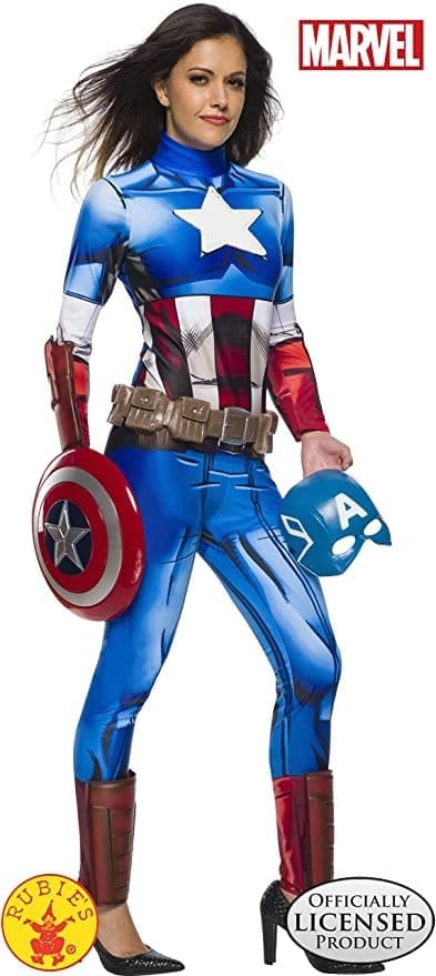Marvel Universe Women's Captain America Costume and Mask