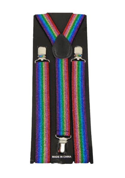 Sparkly Rainbow Suspenders