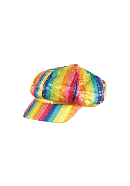 Rainbow Glitter Cap