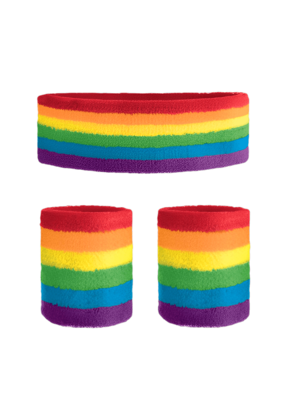Rainbow Headband and Wristbands Set